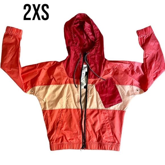 REEBOX windbreakers Women Oversized French Terry Full-Zip Hoodie Red… - Picture 3 of 16